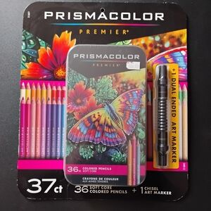 Prismacolor Premier Colored Pencils Set *BRAND NEW* 36 Pencils + 1 Chisel Marker